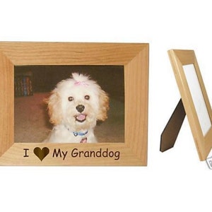I Love My Granddog Picture Frame Dog Lover Gift For Mom Personalized Photo Frame Dog Gift Dog Photo  Mothers Day Gift Mom Gift Dog Frame