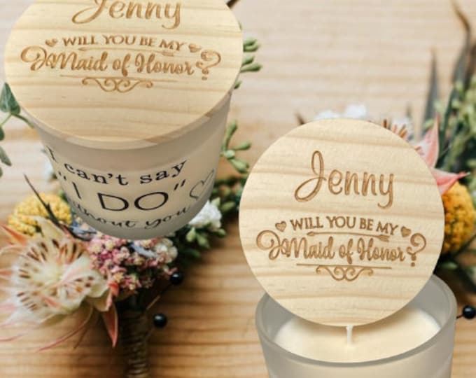 Personalized gift for bridesmaid proposal or bridesmaid gift, custom engraved