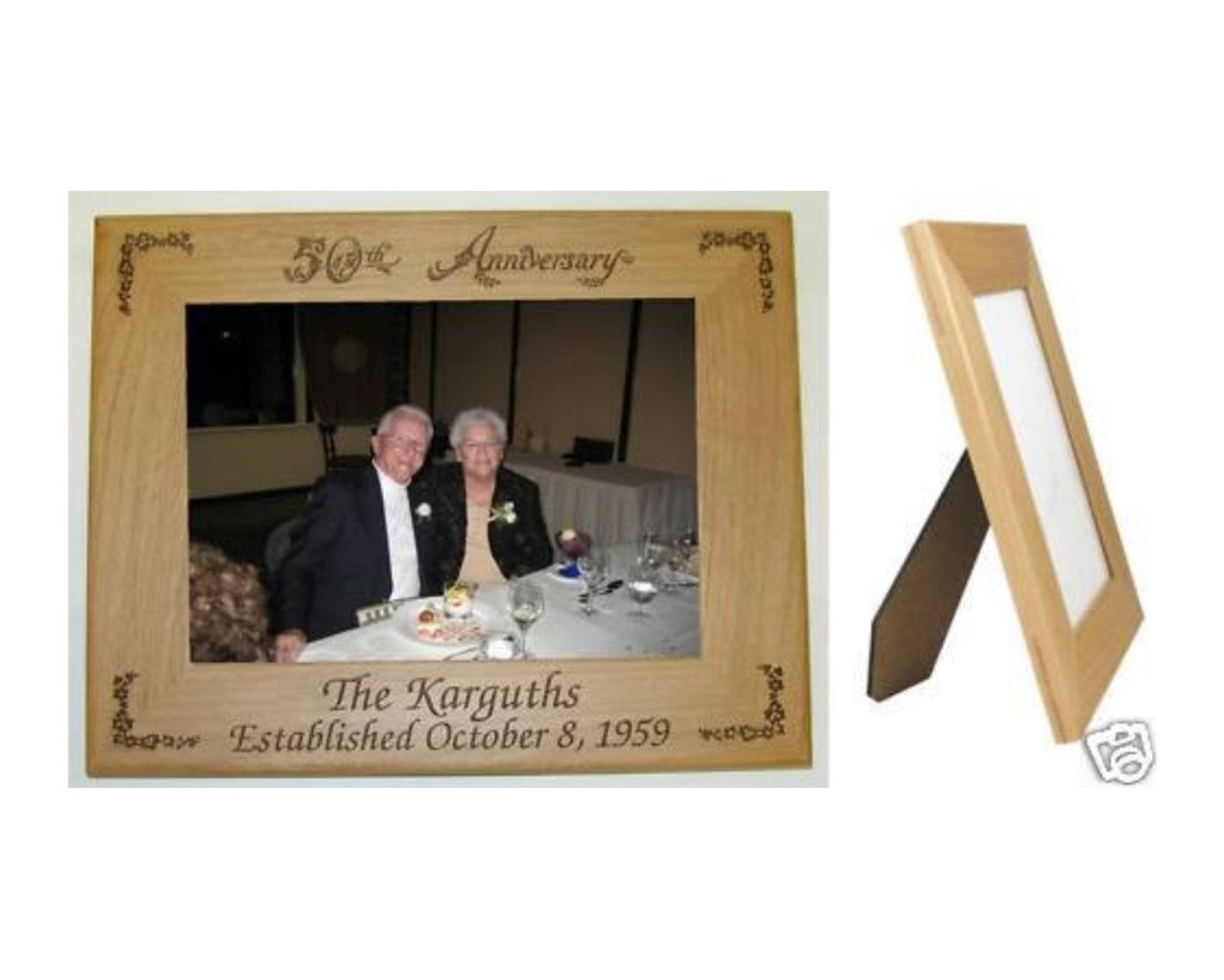 50th Anniversary Picture Frame Landscape Personalized 5 x 7 Etsy