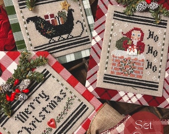 Annie Beez Folk Art / Christmas in the Country Set One / Counted Cross Stitch pattern