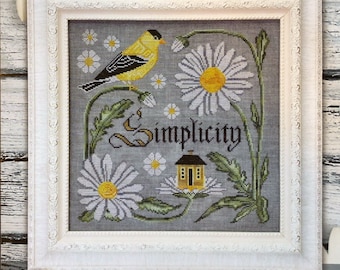 Cottage Garden Samplings /Beauty in Simplicity / Songbird’s Garden Series / cross stitch chart / counted cross stitch pattern / pattern only