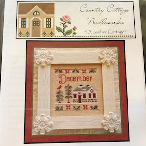 Country Cottage Needleworks/ Cottage of the Month/ December/ cross stitch chart / counted cross stitch pattern / pattern only