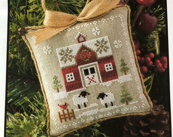 Little House Needleworks/ Farmhouse  Christmas / Little Red Barn / cross stitch chart / counted cross stitch pattern / pattern only