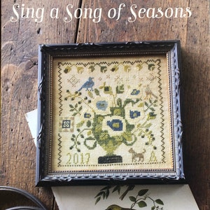 Blackbird Designs/ Loose Feathers Series / For the Birds  #5 / Sing A Song of Seasons /cross stitch chart / cross stitch pattern / pattern o