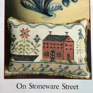 On Stoneware Street / The Scarlett House / cross stitch chart / counted cross stitch pattern / pattern only