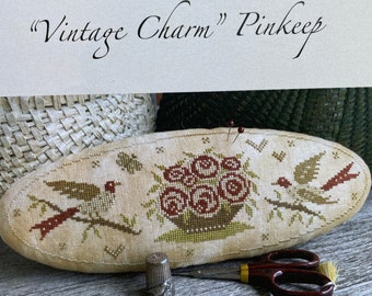 Scattered Seeds Samplers / VINTAGE CHARM Pinkeep / cross stitch chart / pattern only