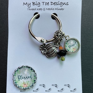 BLESSED Thread Keep and Needleminder set / My Big Toe Designs