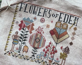 FLOWERS of EDEN from Hands to Work / cross stitch chart / pattern only