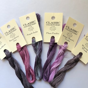 Classic Colorworks / PURPLES / Floss / cross stitch / embroidery / Needlework threads / Purple Toile