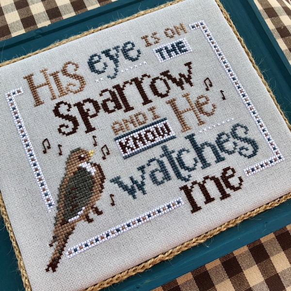 SINGING SPARROW by Sweet Wing Studio / cross stitch chart / pattern only