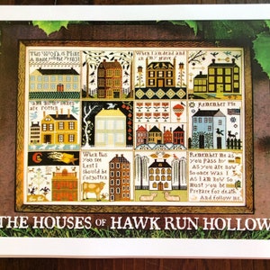 The HOUSES of Hawk Run Hollow / Carriage House Samplings/ cross stitch chart /  pattern only