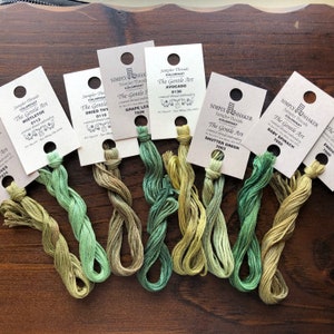 Gentle Arts / GREENS A to M / Floss / cross stitch / embroidery / Needlework threads /Bayberry
