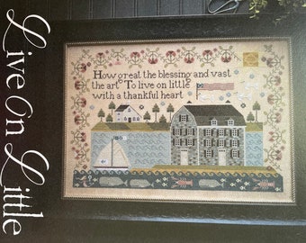Plum Street Samplers / LIVE ON LITTLE / cross stitch chart