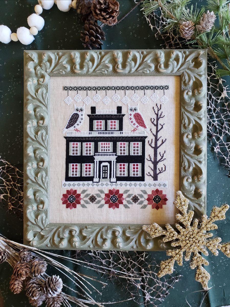 Two Snowy Owls by The Artsy Housewife / Cross stitch pattern / pattern only