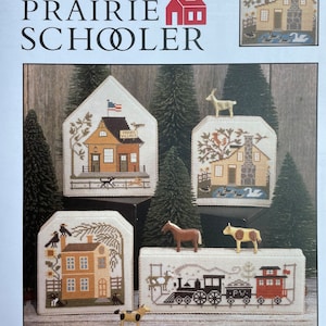 Prairie Schooler Book 69 / A PRAIRIE VILLAGE 1 / Reprint /cross stitch chart / counted cross stitch