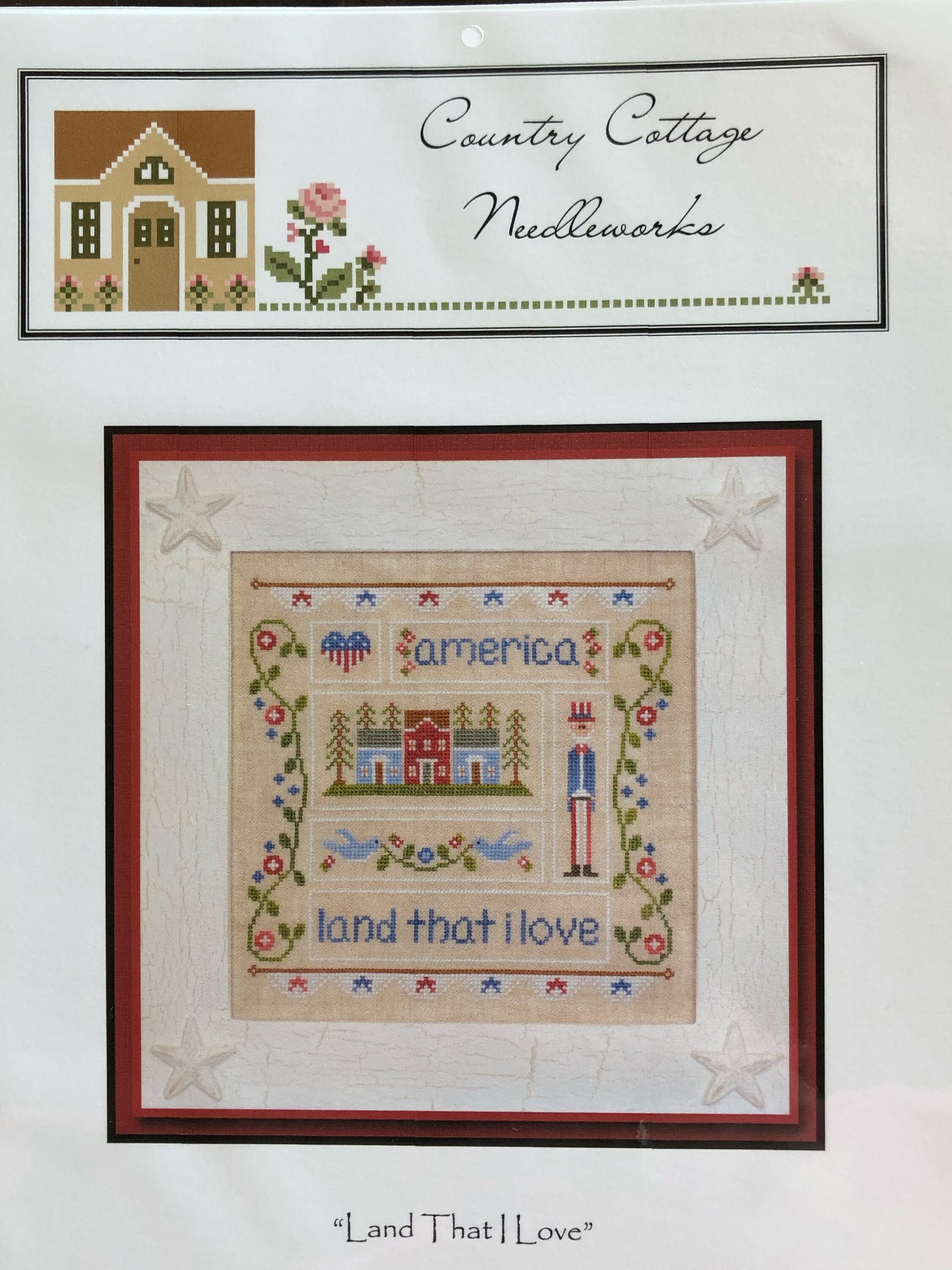 cross stitch chart pattern only counted cross stitch pattern Country Cottage Needleworks/ MY COUNTRY
