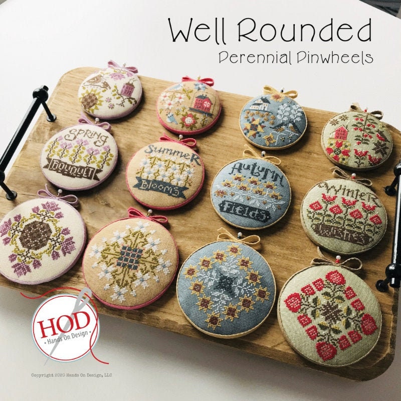 WELL ROUNDED Perennial Pinwheels / Hands on Design / Cross - Etsy