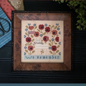 Plum Street Samplers / We Remember / Cross stitch chart / pattern only