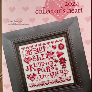 Collectors Hearts from Heart In Hand / 2018-2024 cross stitch kits / charts plus embellishments 2024 kit