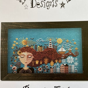 DREAMING GIRL / Barbara Ana Designs / stitch chart / counted cross stitch / pattern only