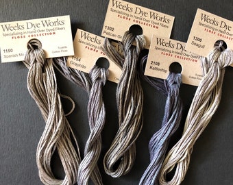 Weeks Dye Works / GREYS / GRAYS / Floss / cross stitch / embroidery / Dove