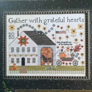 Plum Street Samplers / The GATHER INN / cross stitch chart image 2