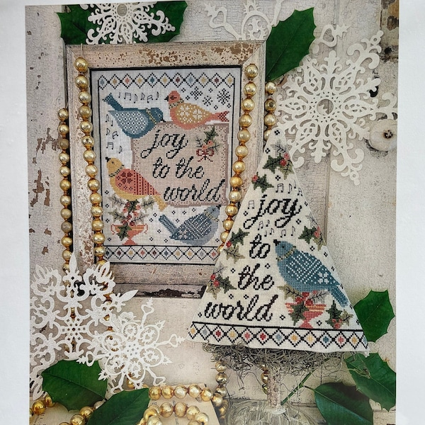 Hello from Liz Matthews / FOURTH DAY of CHRISTMAS Sampler & Tree / cross stitch chart /  pattern only