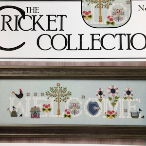 Cross Eyed Cricket / Cottage WELCOME / The Cricket Collection /cross stitch chart / counted cross stitch pattern / pattern only