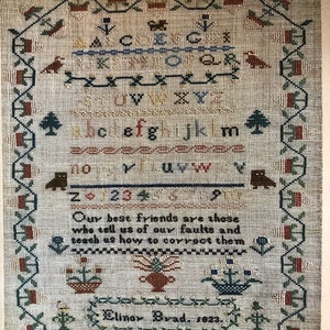 ELINOR BRAD 1823 / Needlework Press / cross stitch chart / counted cross stitch / pattern only