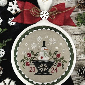 Primrose Cottage Stitches / SNOWMAN 2024 / cross stitch chart