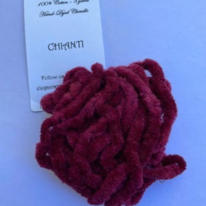 Lady Dot Creates/ CHIANTI /Hand Dyed Cotton Chenille OR Ribbon/ Embellishments / Finishing / Craft project trim