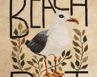 BEACH RAT by The Artsy Housewife / Cross stitch pattern / pattern only