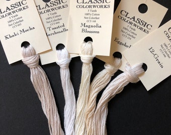 Classic Colorworks / Tans / Ecrus / Floss / cross stitch / embroidery / Needlework threads