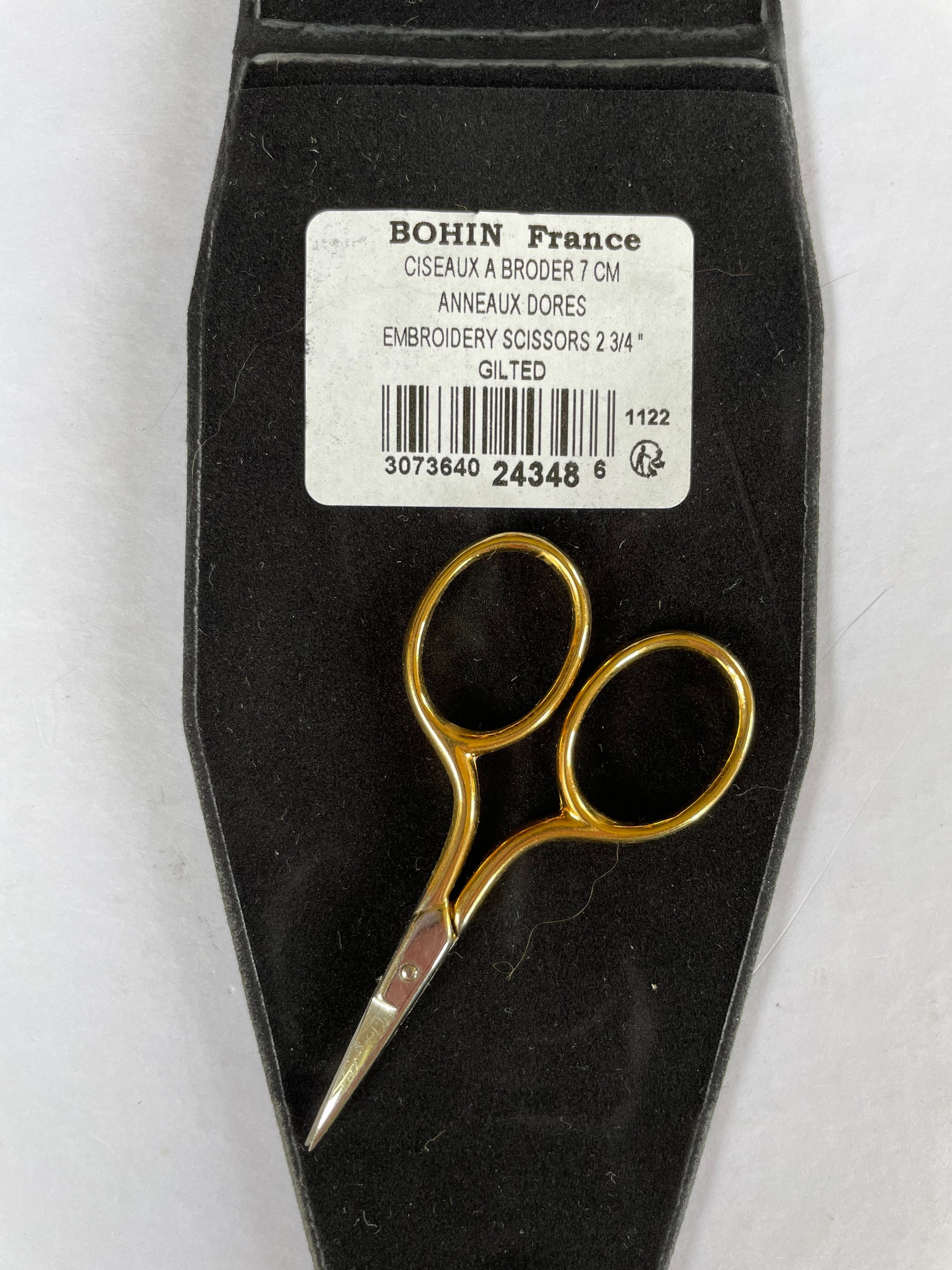 JubileeYarn Embroidery Scissors - 4 1/2 Fine Cut Sharp Point Titanium  Scissors w/ Sheath - Small Craft Snip Scissors - Gold - 1 Pair 