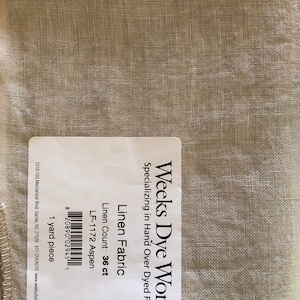 Weeks Dye Works Linen / Aspen / Cross stitch fabric / 32, 36 or 40ct / ready to ship