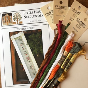 Little House Needleworks / WINTER ABCs /Thread pack available /counted cross stitch