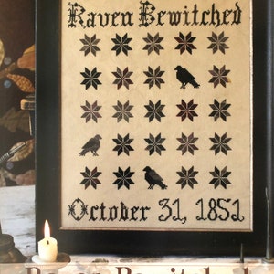 Blackbird Designs/ RAVEN BEWITCHED / cross stitch chart / cross stitch pattern / pattern only