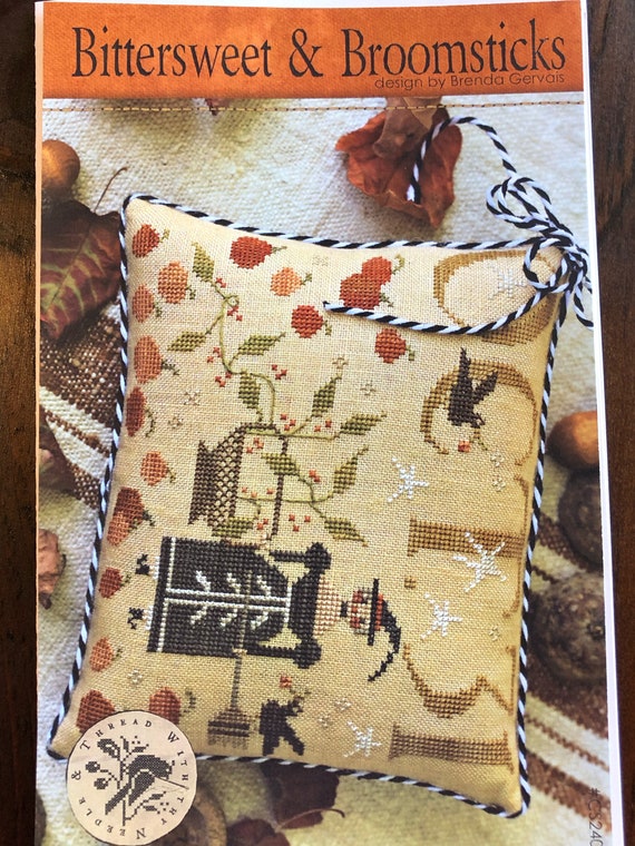 10/%Off With Thy Needle /& Thread Counted X-stitch chart-Bittersweet /& Broomsticks