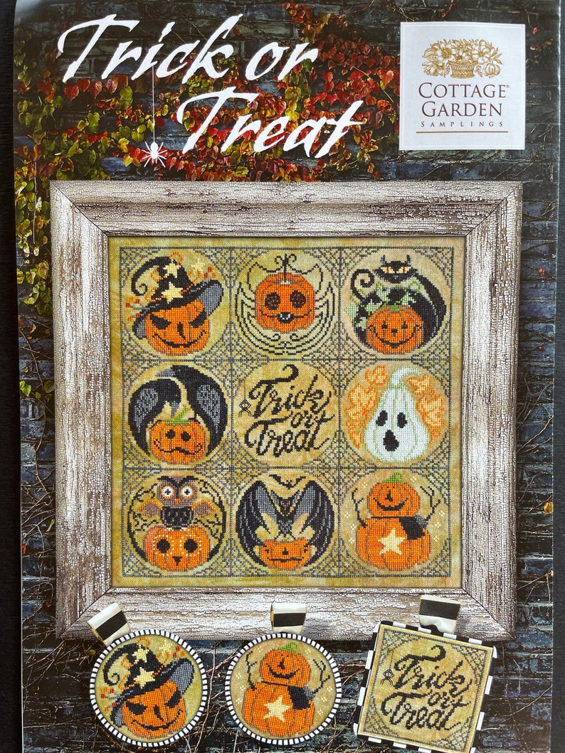 Cottage Garden Samplings / TRICK or TREAT / Cross Stitch Chart - Etsy
