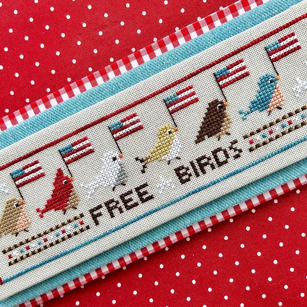 NeW! FREE BIRDS by Sweet Wing Studio / cross stitch chart / pattern only