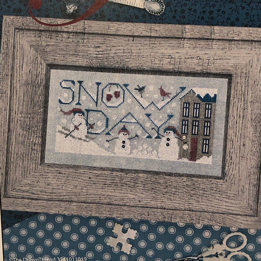 The Drawn Thread/ SNOW DAY / Sampler/ Cross Stitch Chart / Counted ...