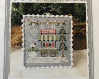 POPSICLE Cart / SNOW VIllage / Country Cottage Needleworks Series / cross stitch chart / pattern only
