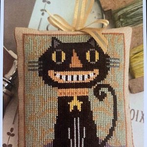 Primitives Twin Peak / Chat d'Halloween / grille de point de croix / motif point de croix compté / motif uniquement