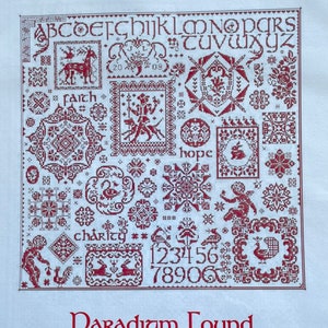 PARADIGM FOUND /Long DOG Samplers / cross stitch chart / pattern only