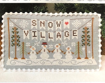 SNOW VILLAGE Banner / Country Cottage Needleworks Series / cross stitch chart / pattern only