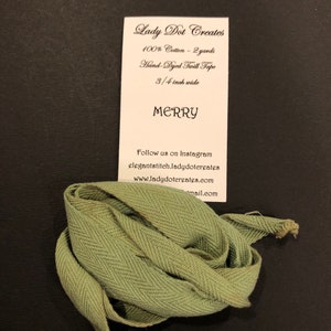 3/4&quot; Twill Seam Bias Tape / Merry / Hand Dyed Trims / Embellishments / Finishing / Craft project trim