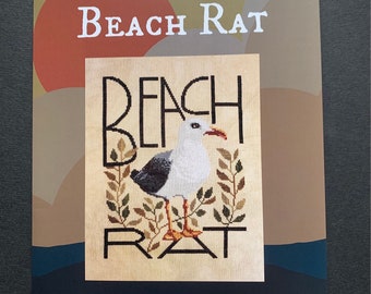 BEACH RAT by The Artsy Housewife / Cross stitch pattern / pattern only