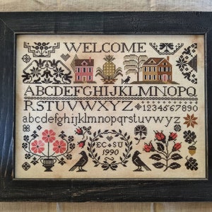 A QUAKER WELCOME by Lila's Studio / cross stitch chart  / pattern only