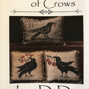 a MURDER...of CROWS / La-D-Da / cross stitch chart / counted cross stitch pattern / pattern only