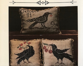 a MURDER...of CROWS / La-D-Da / cross stitch chart / counted cross stitch pattern / pattern only